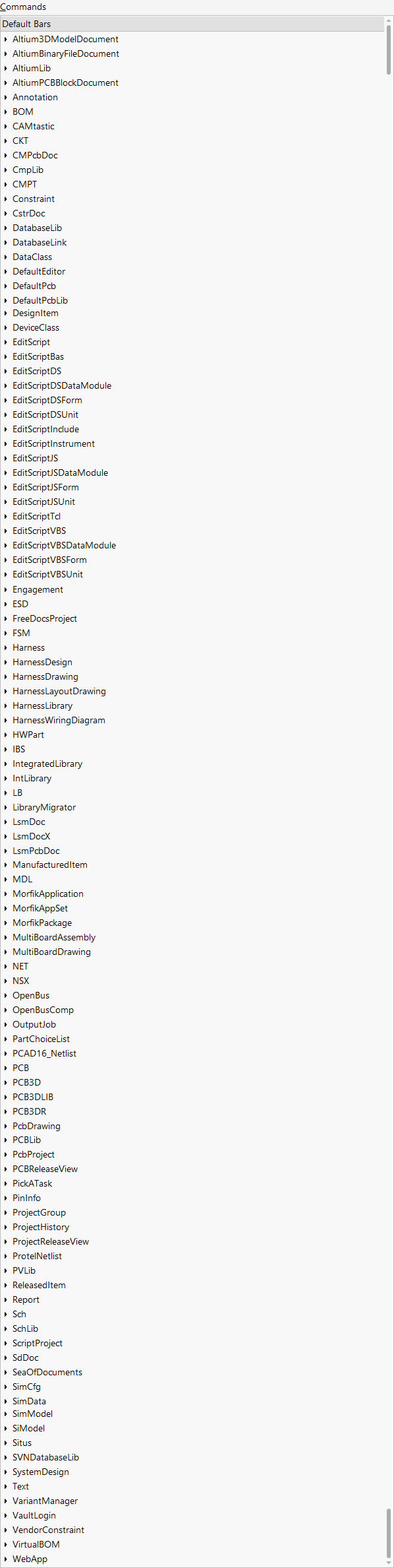 Customizing Schematic Editor Default bars