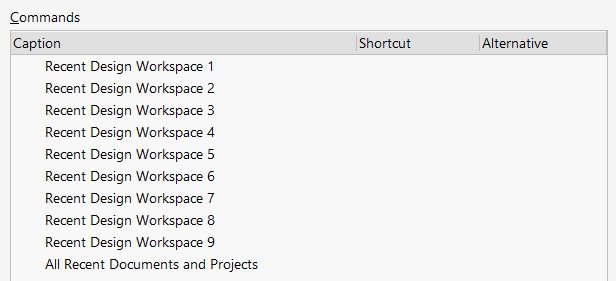 Customizing Schematic Editor - Recent Project Groups