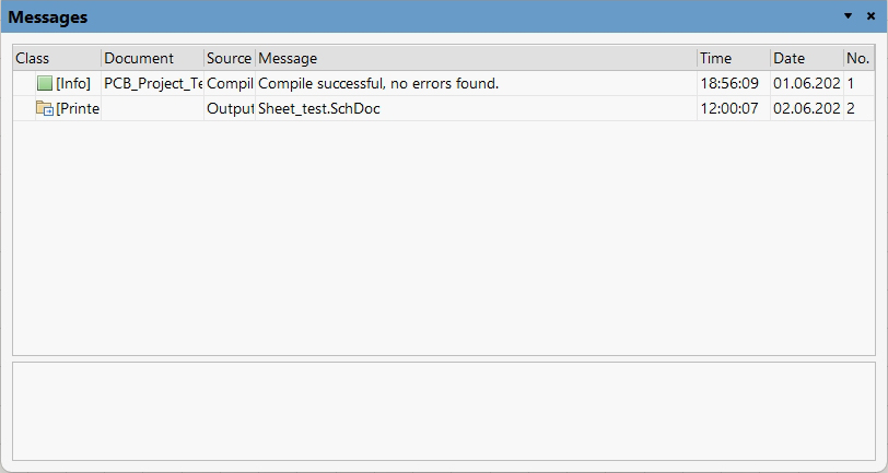 Panel Messages