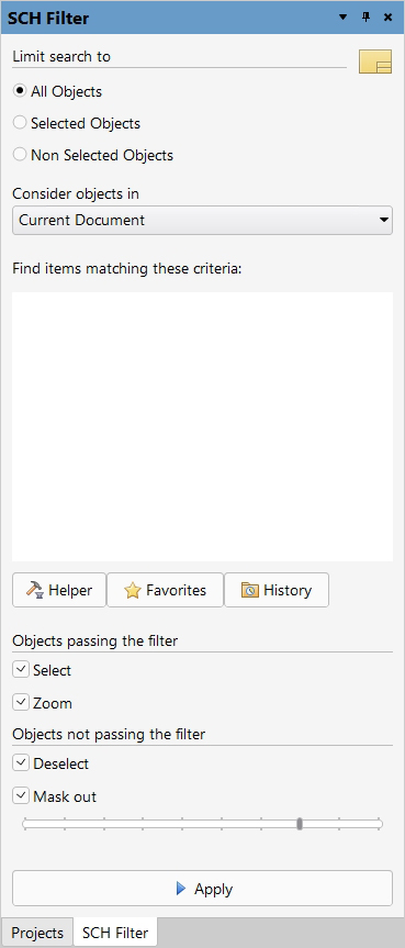 Panel SCH Filter