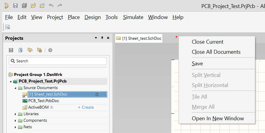 Right Clicking Sch Editor - Field